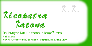 kleopatra katona business card